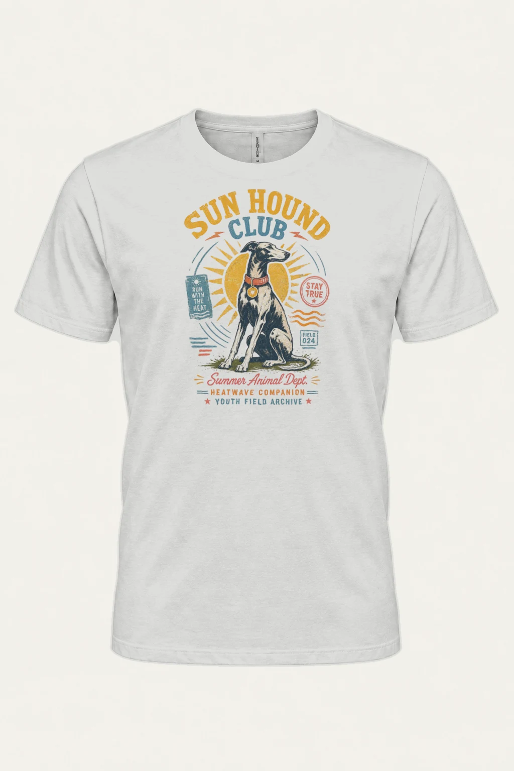 "Run Hound Club" Heavyweight Unisex Crewneck T-shirt | Gildan 5000