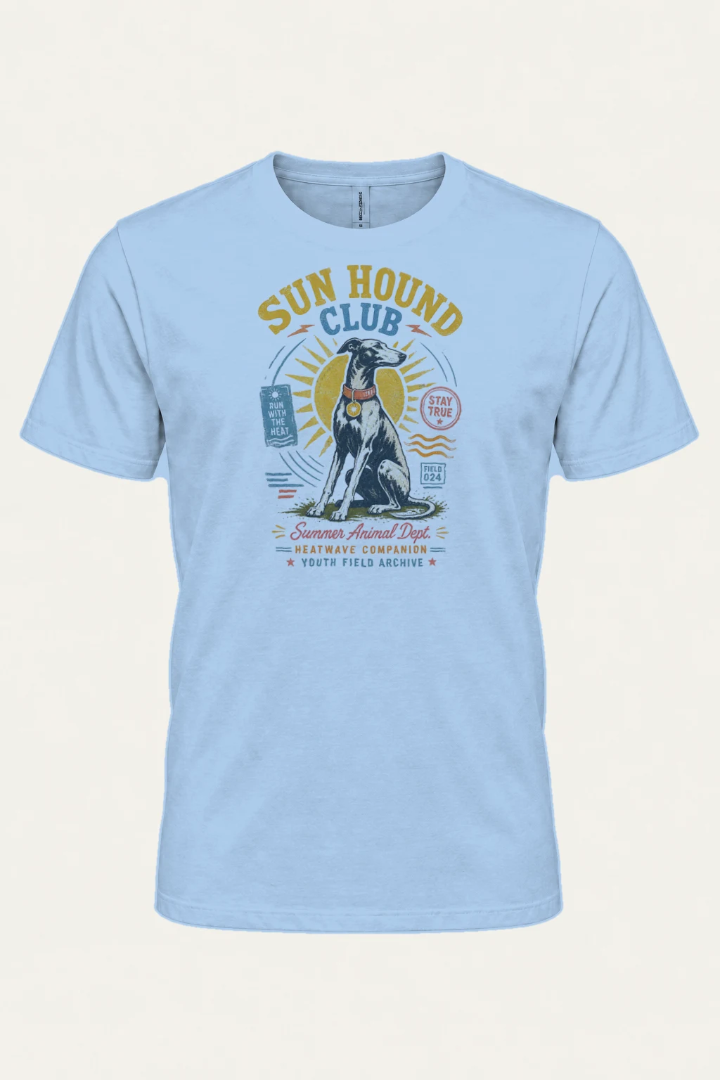 "Run Hound Club" Heavyweight Unisex Crewneck T-shirt | Gildan 5000