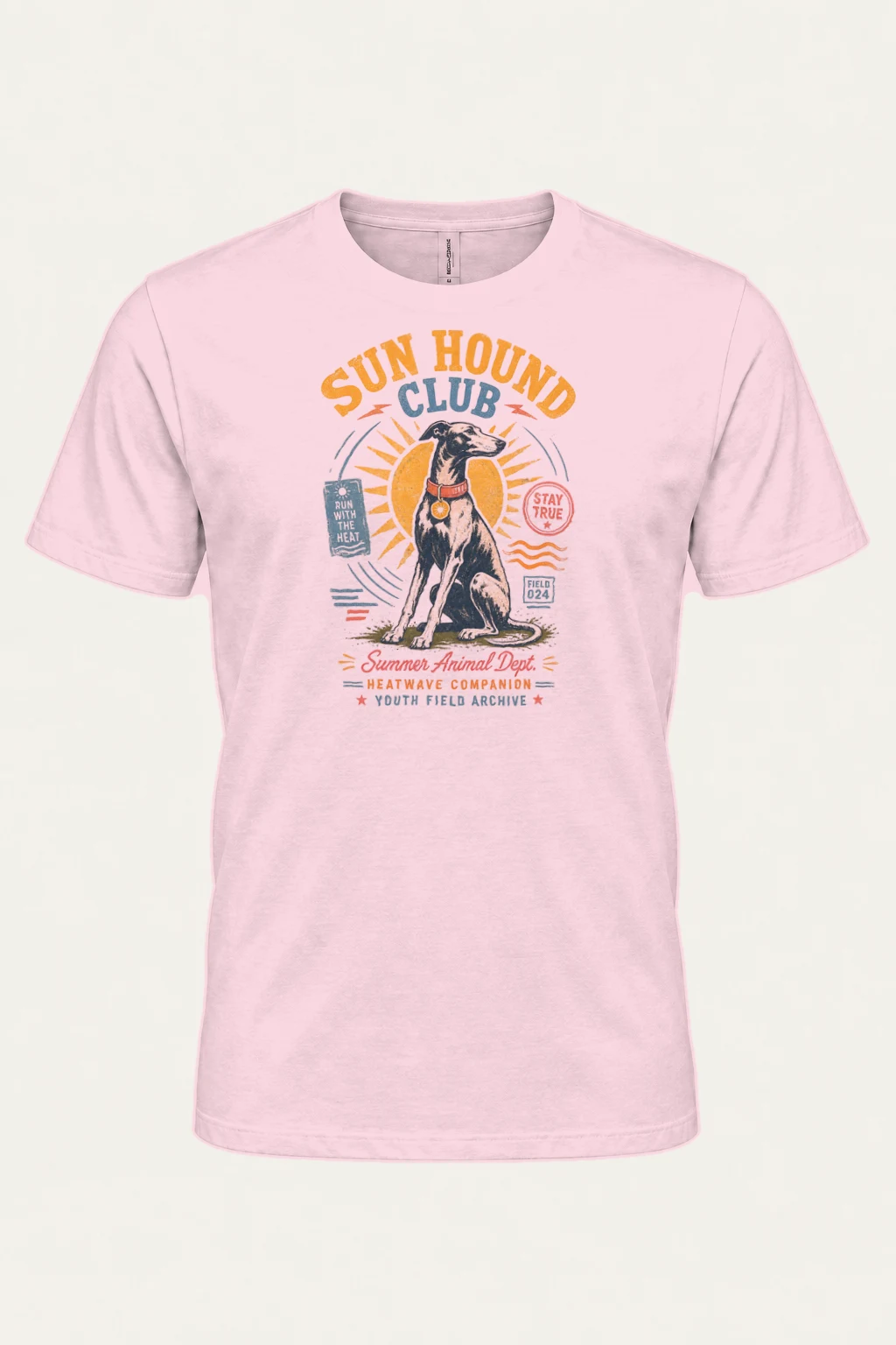 "Run Hound Club" Heavyweight Unisex Crewneck T-shirt | Gildan 5000