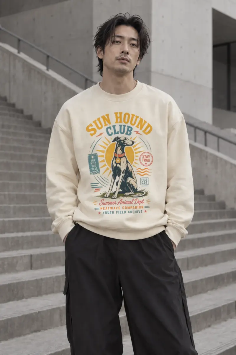 "Run Hound Club" Unisex Sponge Fleece Crewneck Sweatshirt | Bella + Canvas 3901