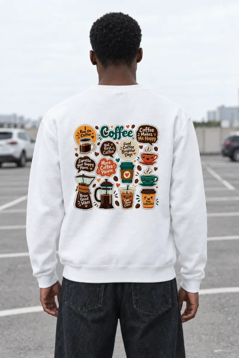 "Run On Coffee" Heavy Blend Unisex Crewneck Sweatshirt | Gildan 18000
