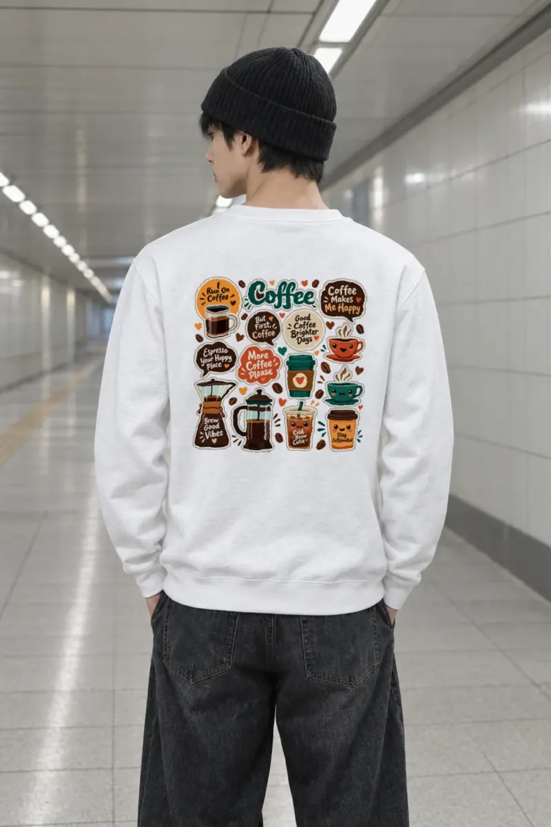 "Run On Coffee" Heavy Blend Unisex Crewneck Sweatshirt | Gildan 18000