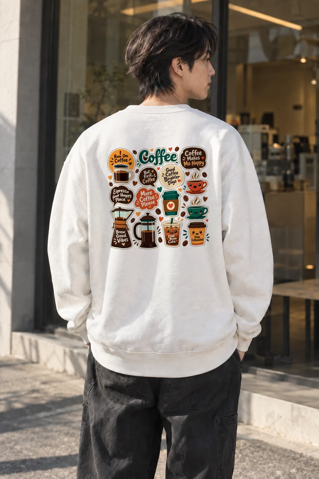 "Run On Coffee" Heavy Blend Unisex Crewneck Sweatshirt | Gildan 18000