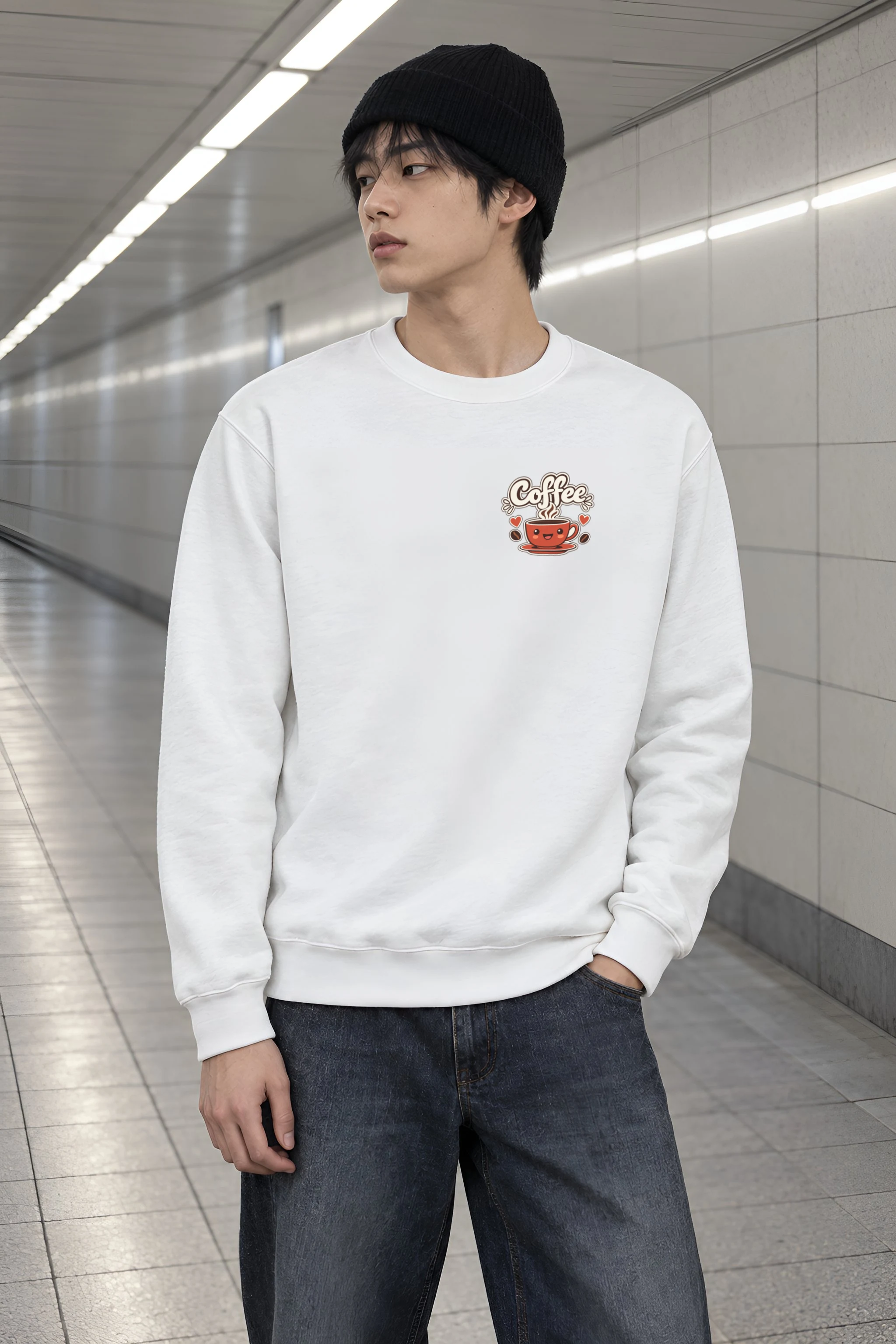 "Run On Coffee" Heavy Blend Unisex Crewneck Sweatshirt