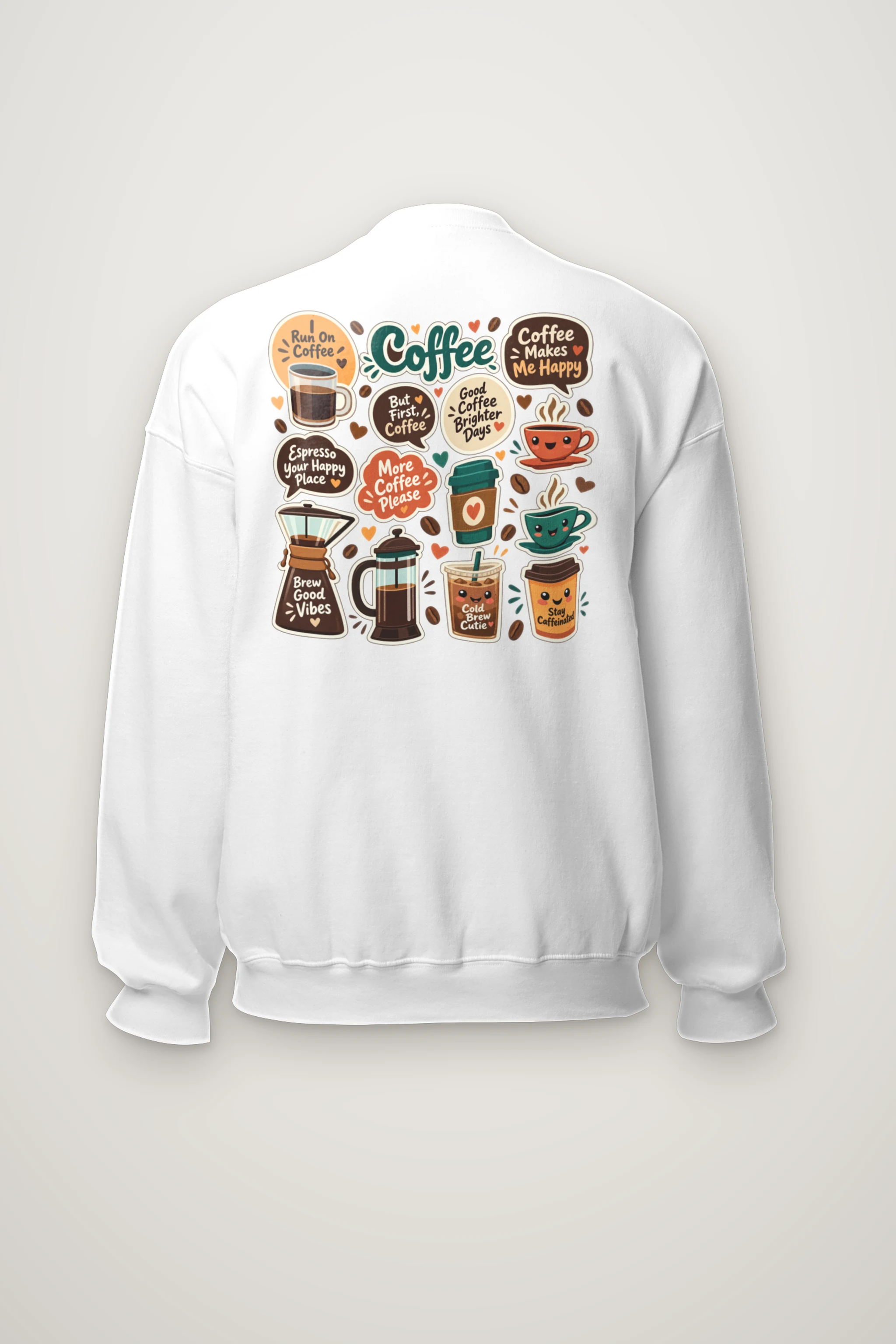 "Run On Coffee" Heavy Blend Unisex Crewneck Sweatshirt
