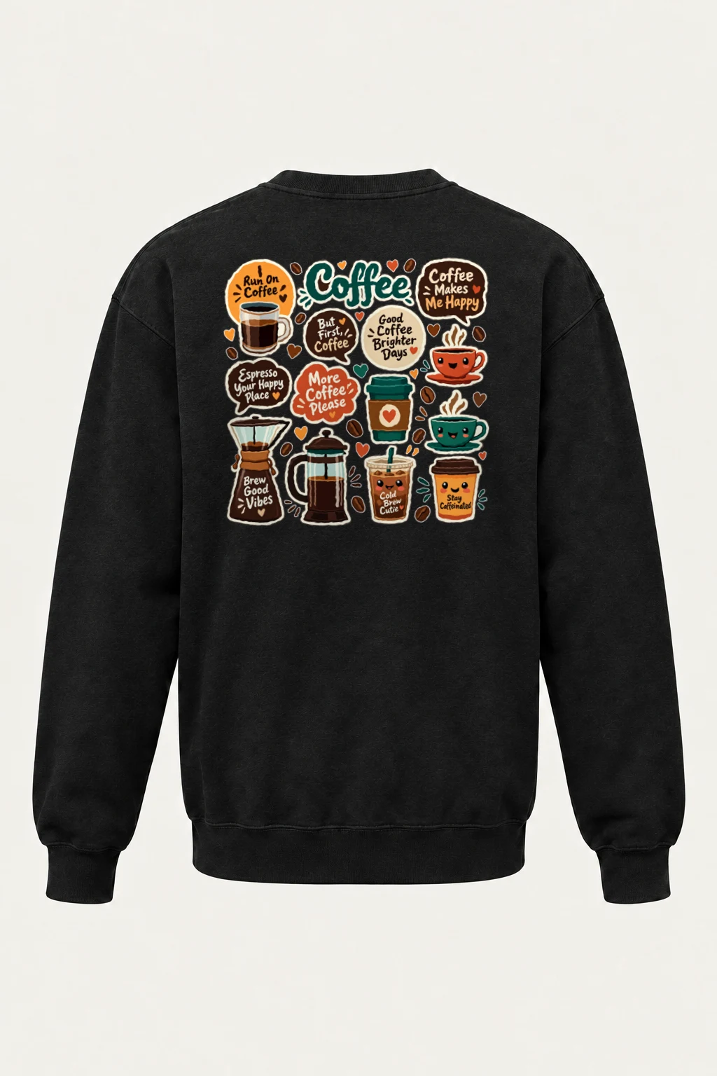 "Run On Coffee" Heavy Blend Unisex Crewneck Sweatshirt | Gildan 18000