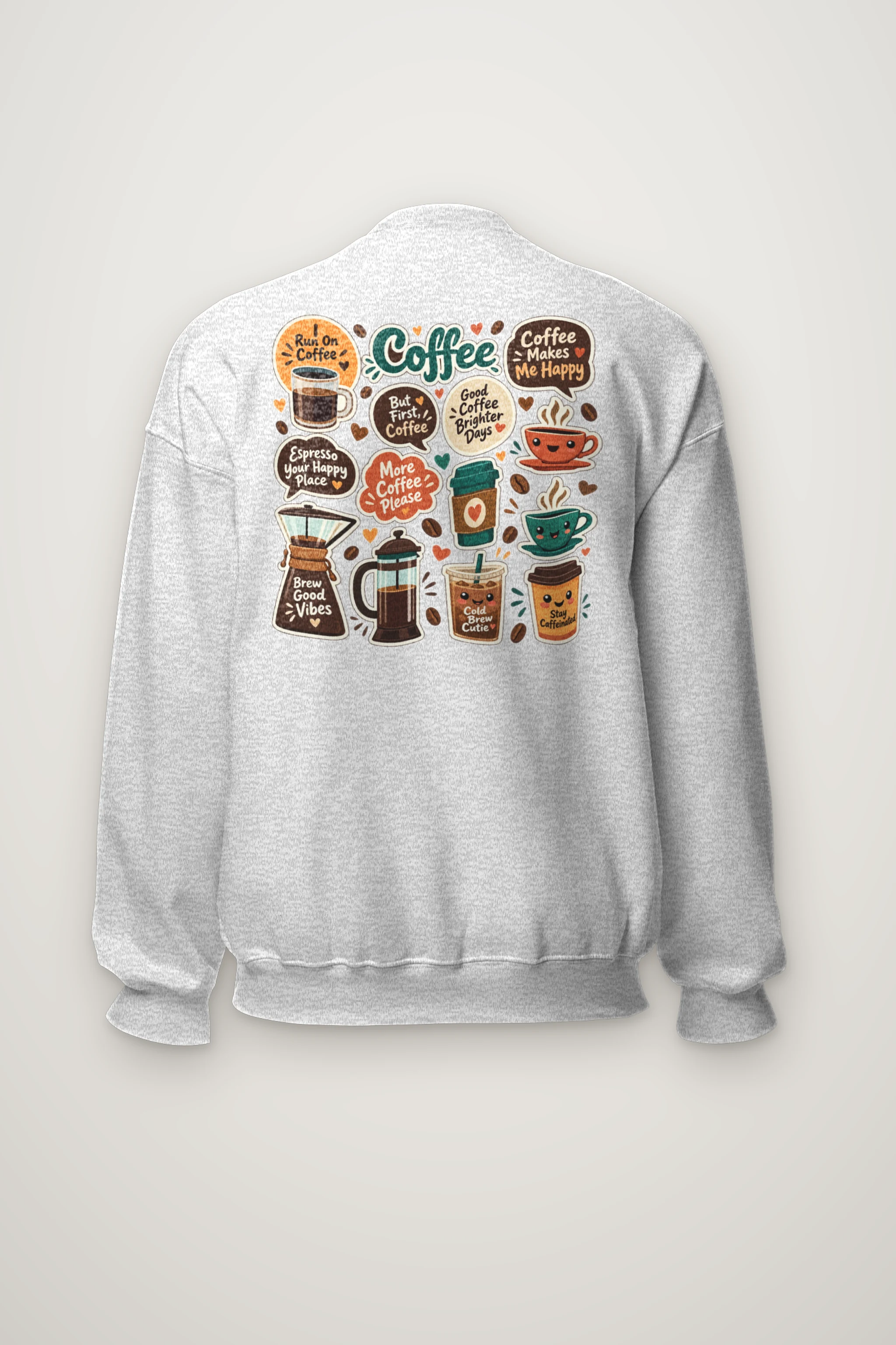 "Run On Coffee" Heavy Blend Unisex Crewneck Sweatshirt