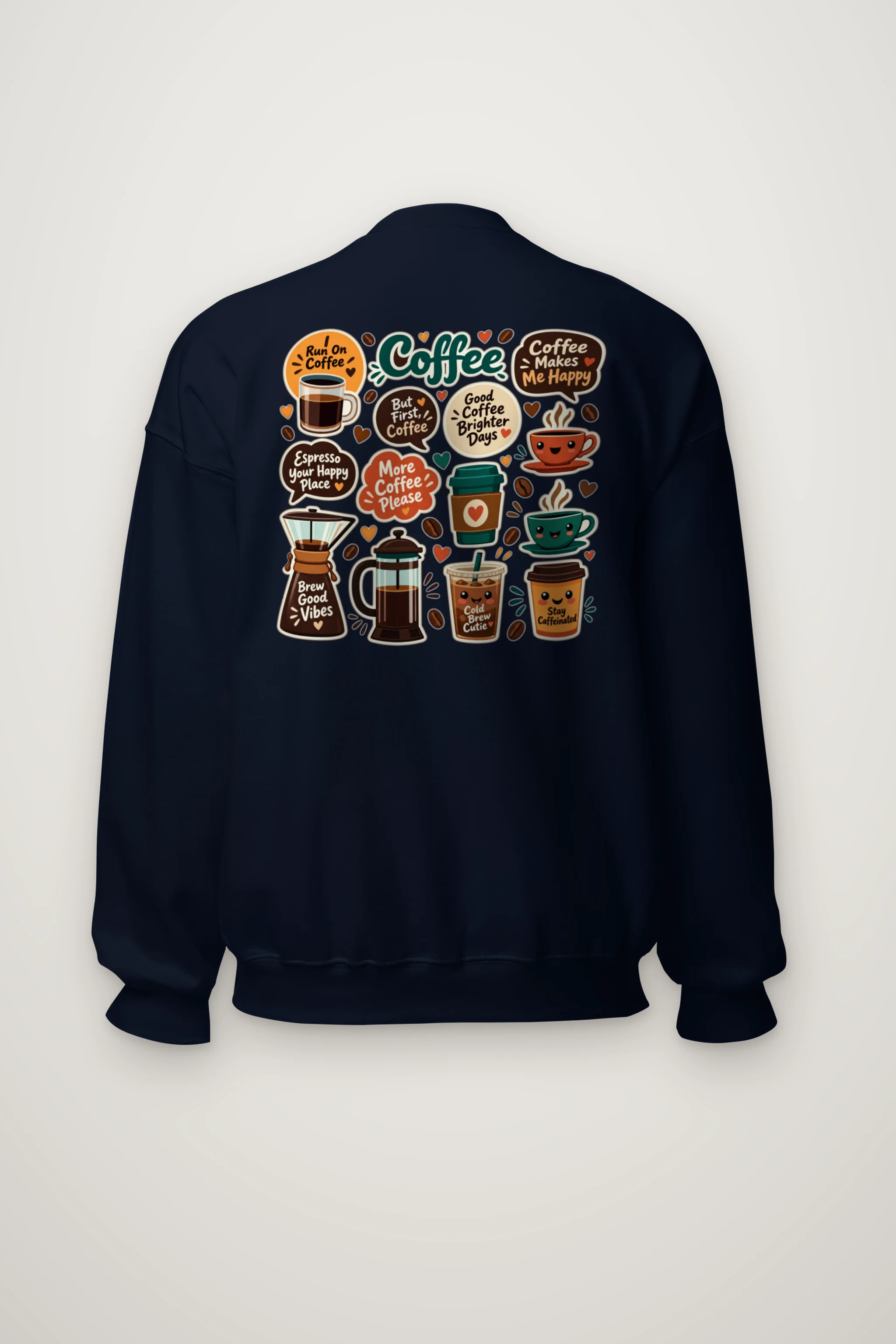 "Run On Coffee" Heavy Blend Unisex Crewneck Sweatshirt