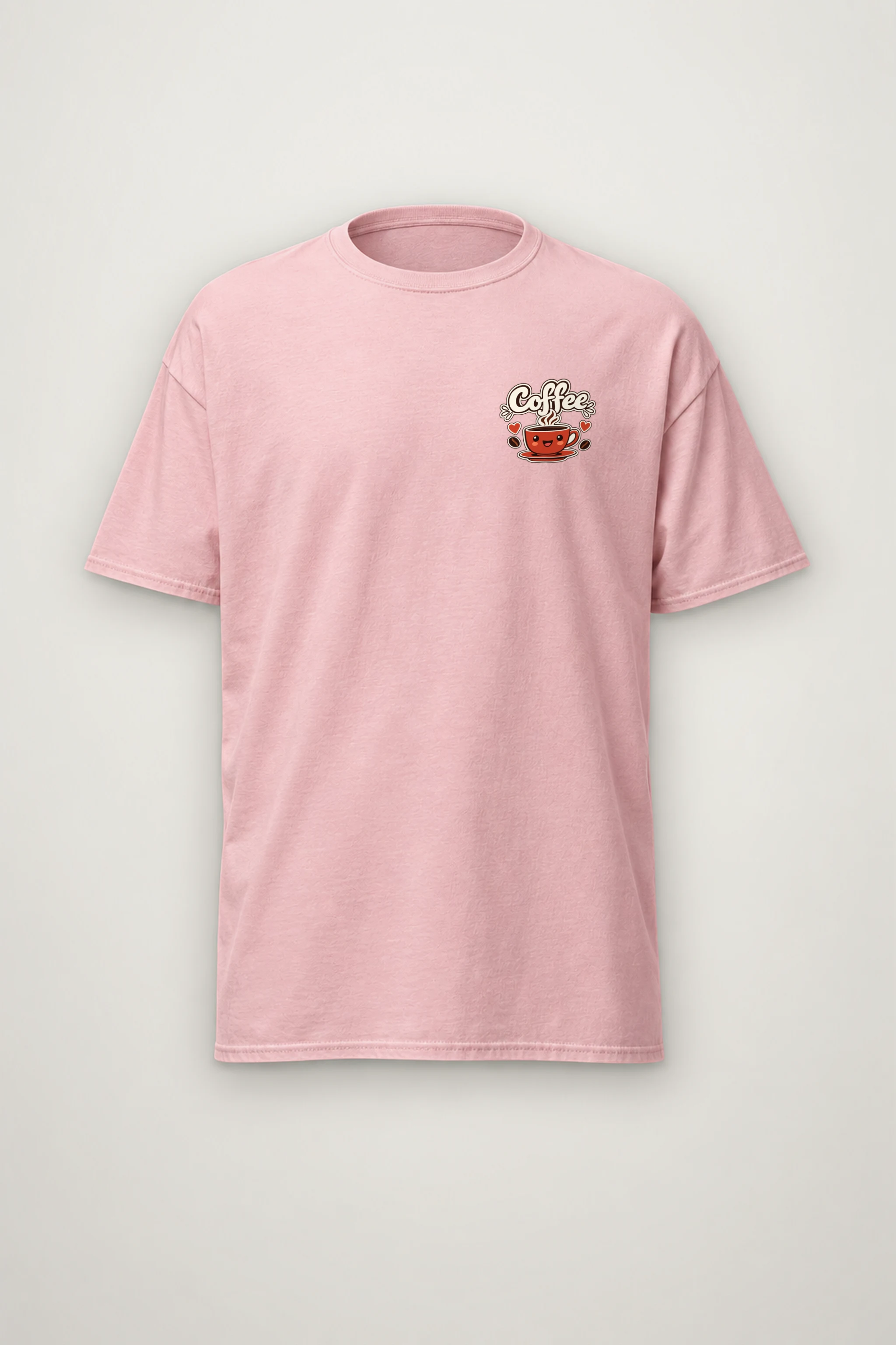 "Run On Coffee" Heavyweight Unisex Crewneck T-shirt