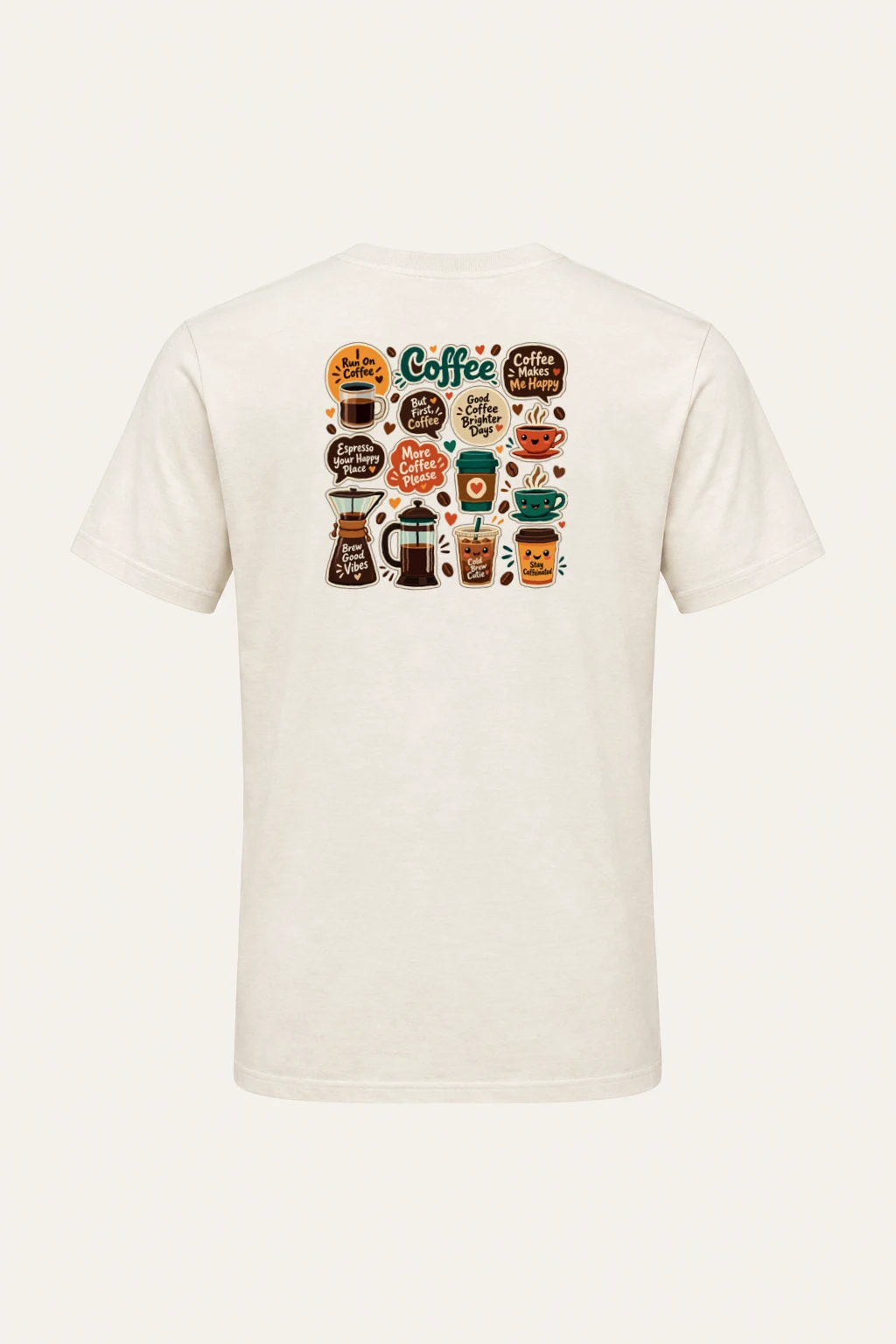 "Run On Coffee" Heavyweight Unisex Crewneck T-shirt | Gildan 5000