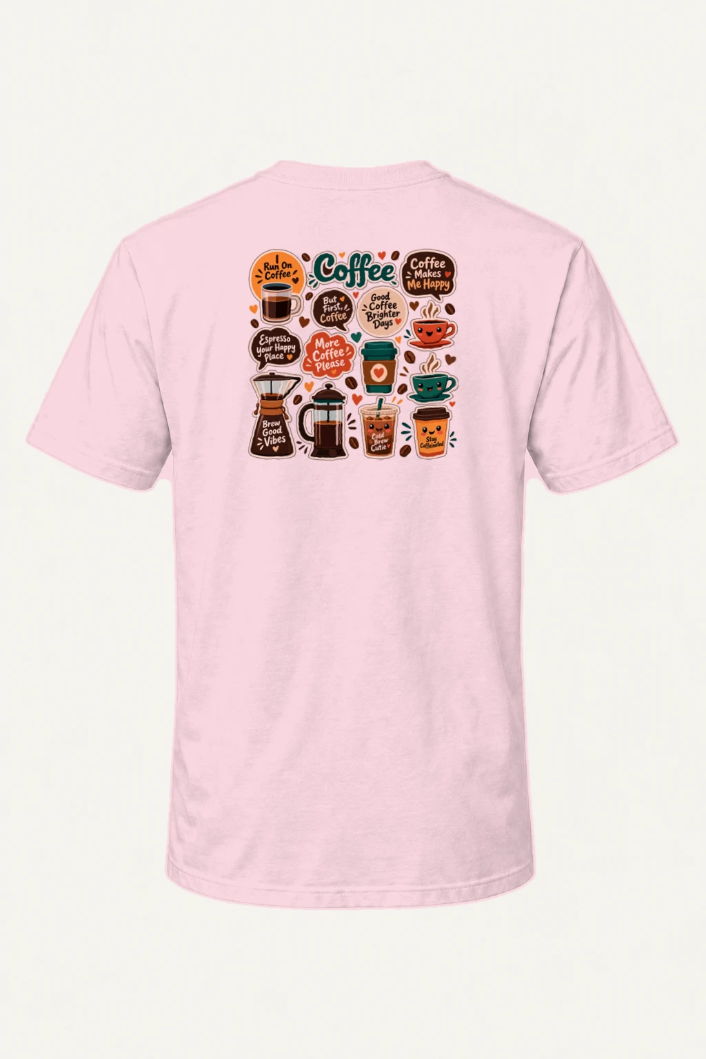 "Run On Coffee" Heavyweight Unisex Crewneck T-shirt | Gildan 5000