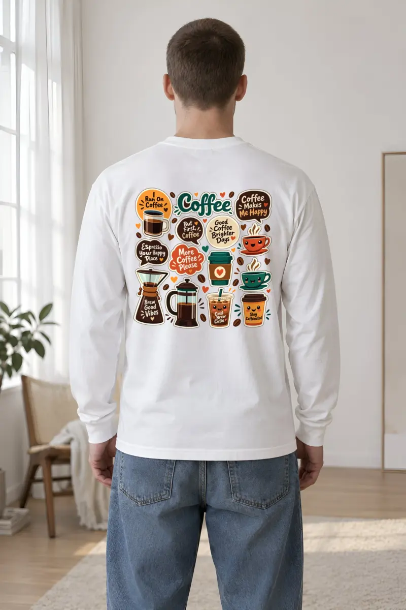 "Run On Coffee" Unisex Longsleeve T-shirt