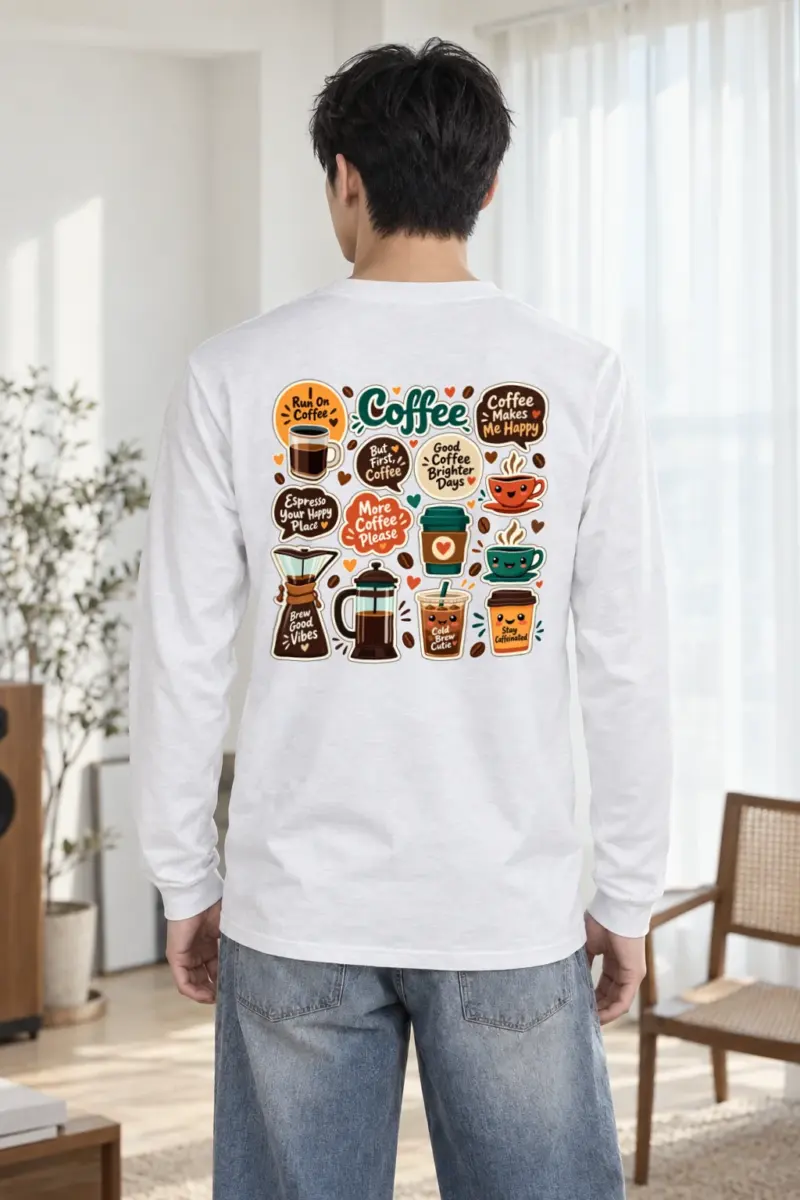 "Run On Coffee" Unisex Longsleeve T-shirt