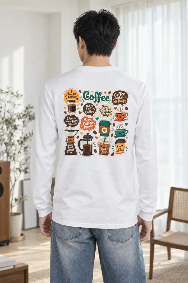"Run On Coffee" Unisex Longsleeve T-shirt