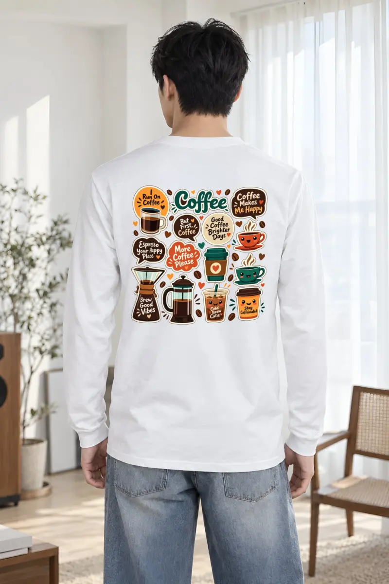 "Run On Coffee" Unisex Longsleeve T-shirt