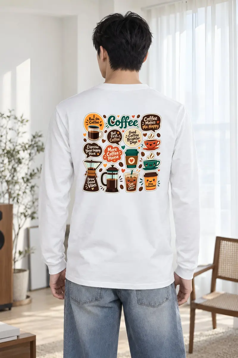 "Run On Coffee" Unisex Longsleeve T-shirt
