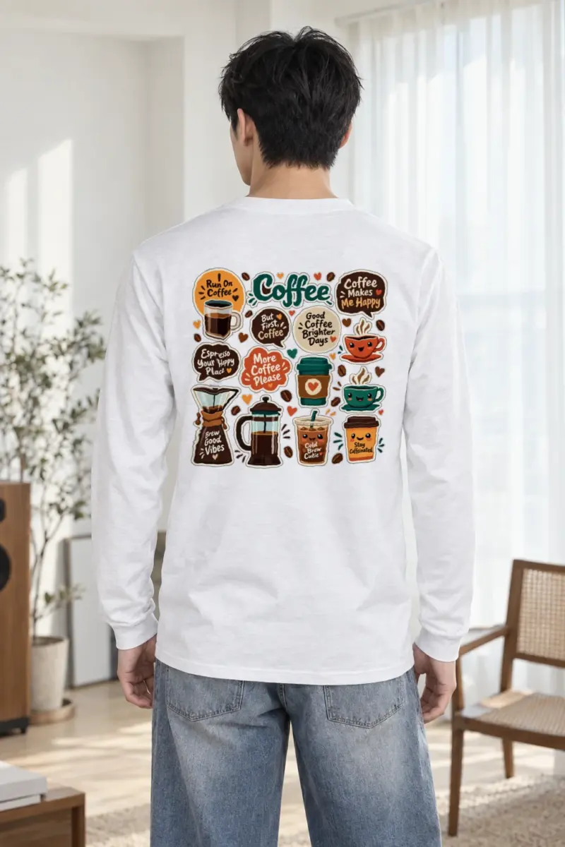 "Run On Coffee" Unisex Longsleeve T-shirt