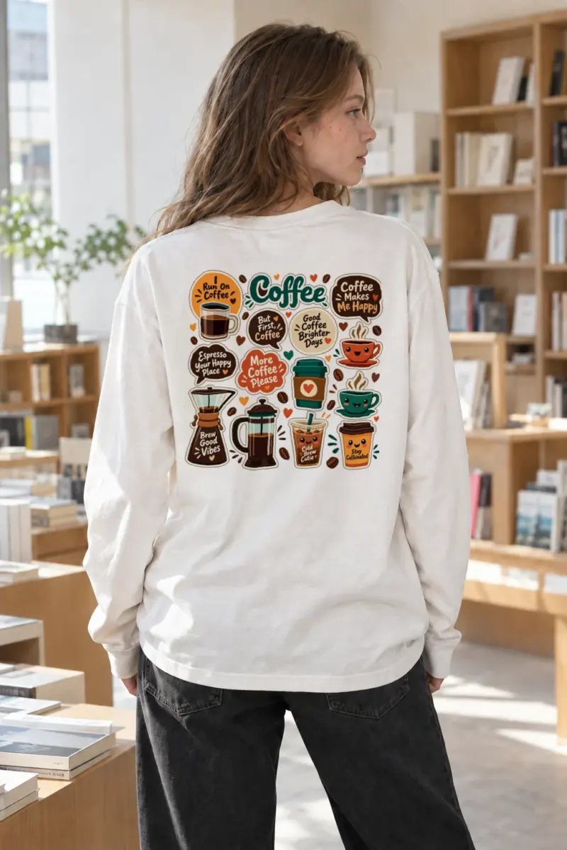 "Run On Coffee" Unisex Longsleeve T-shirt | Gildan 2400