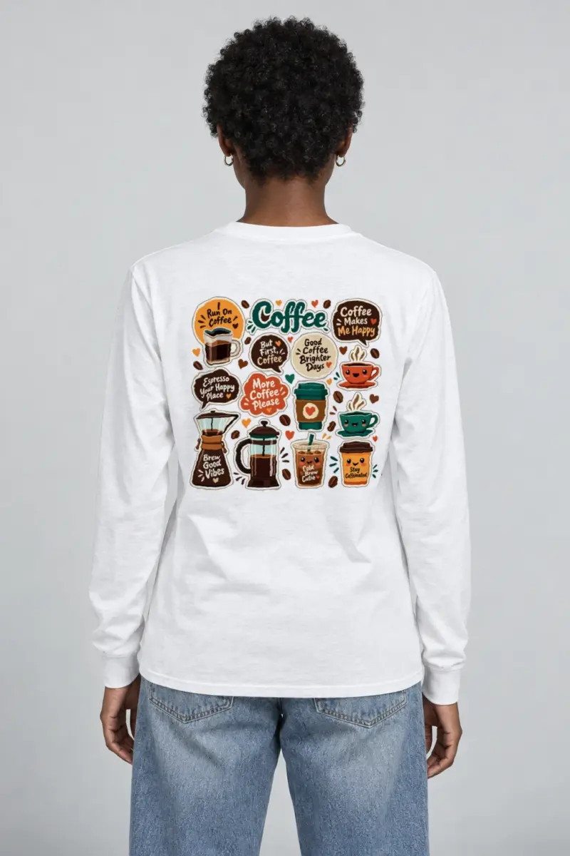 "Run On Coffee" Unisex Longsleeve T-shirt | Gildan 2400