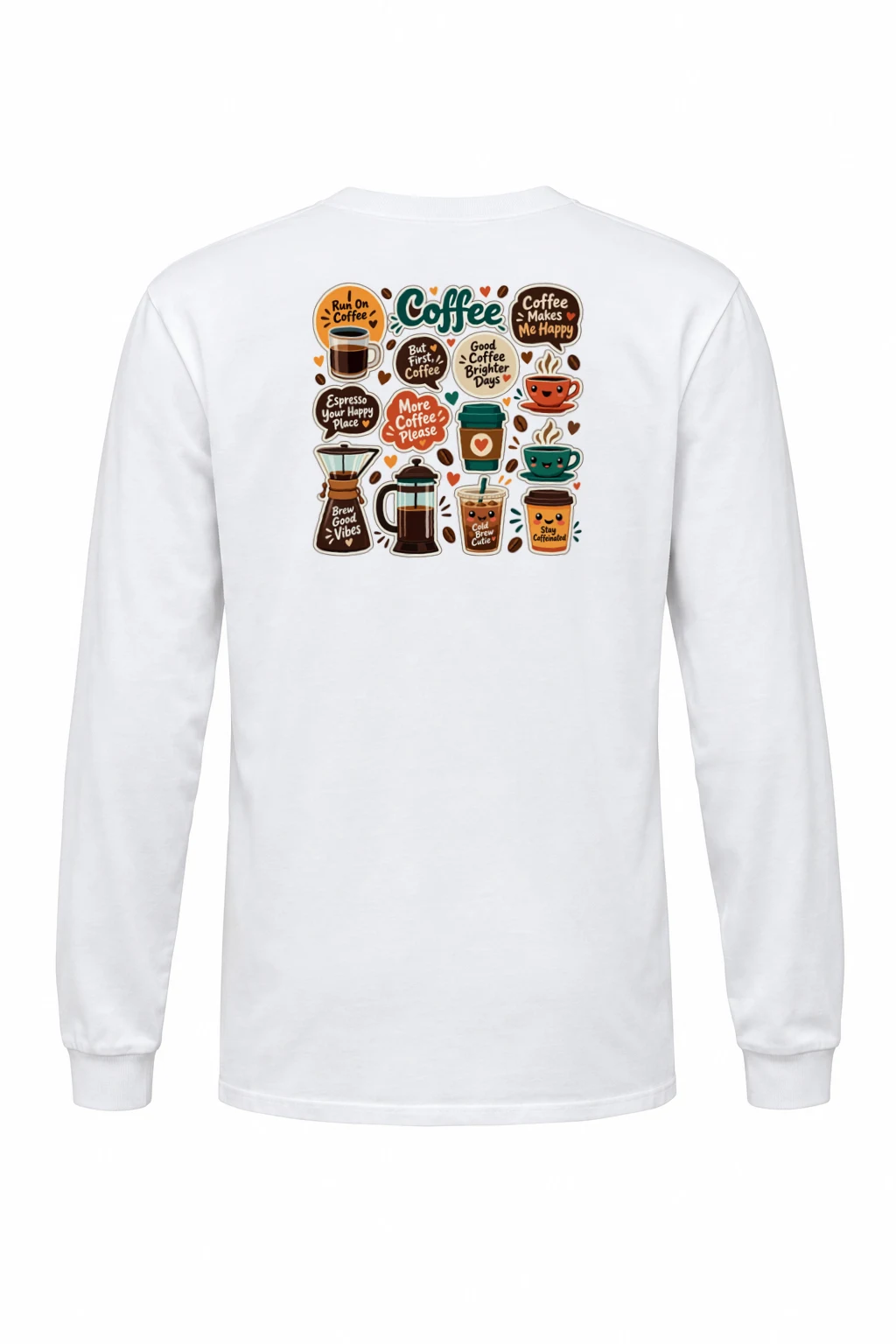 "Run On Coffee" Unisex Longsleeve T-shirt | Gildan 2400