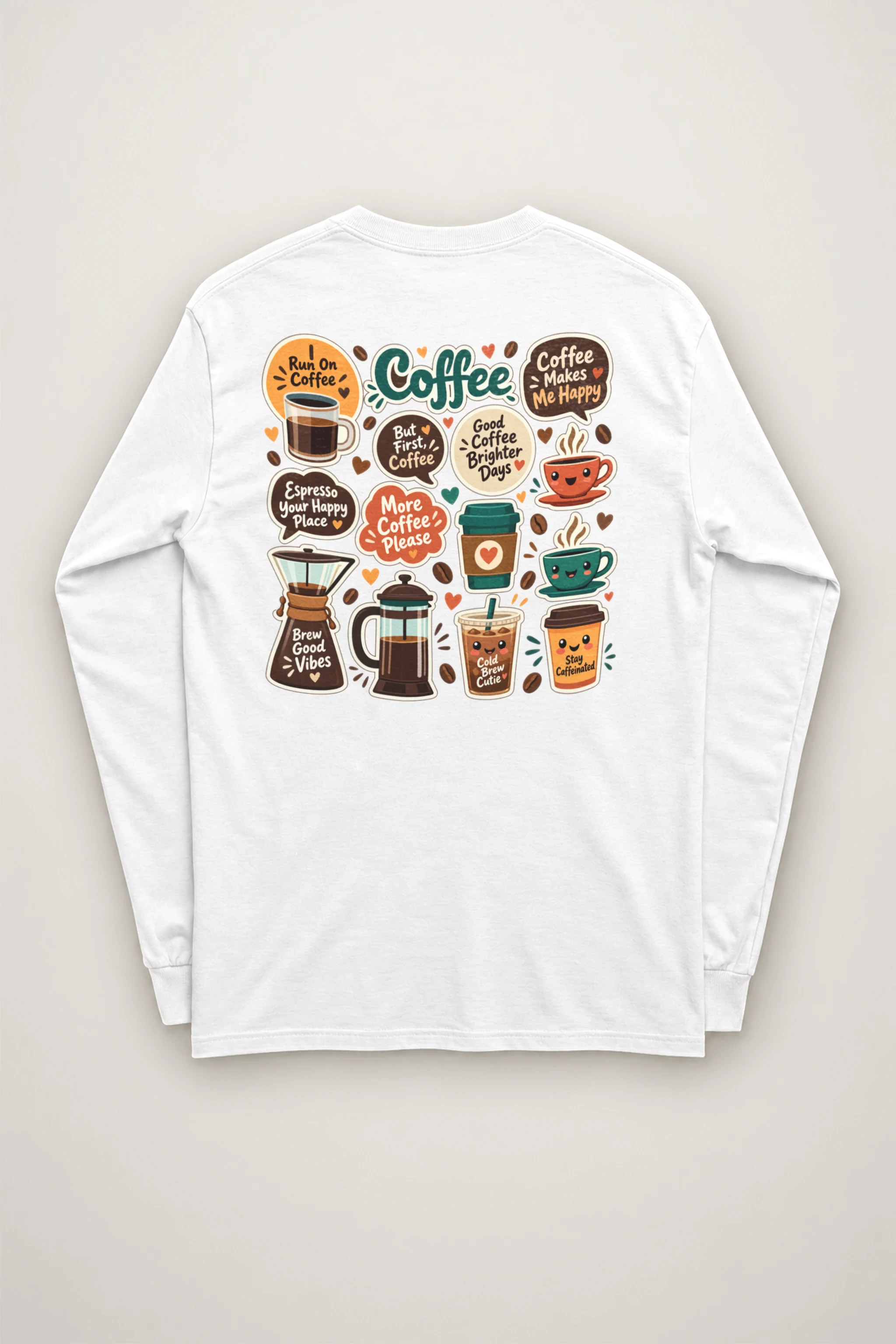 "Run On Coffee" Unisex Longsleeve T-shirt