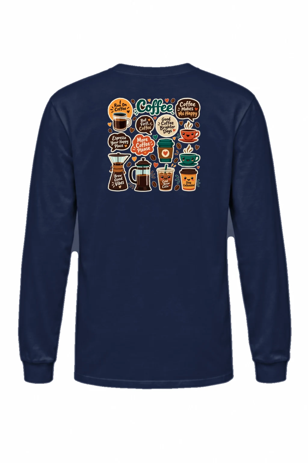 "Run On Coffee" Unisex Longsleeve T-shirt | Gildan 2400