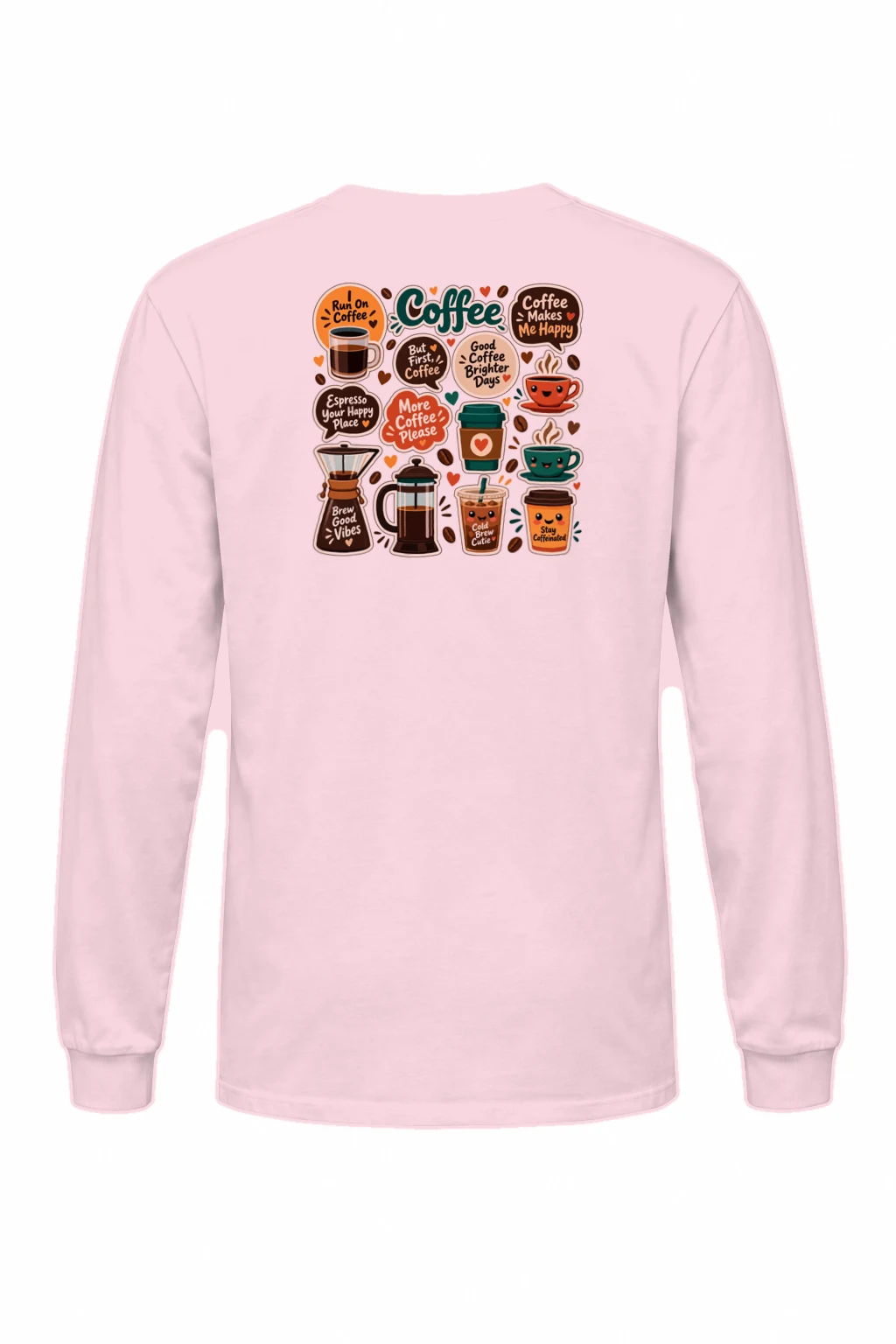 "Run On Coffee" Unisex Longsleeve T-shirt | Gildan 2400