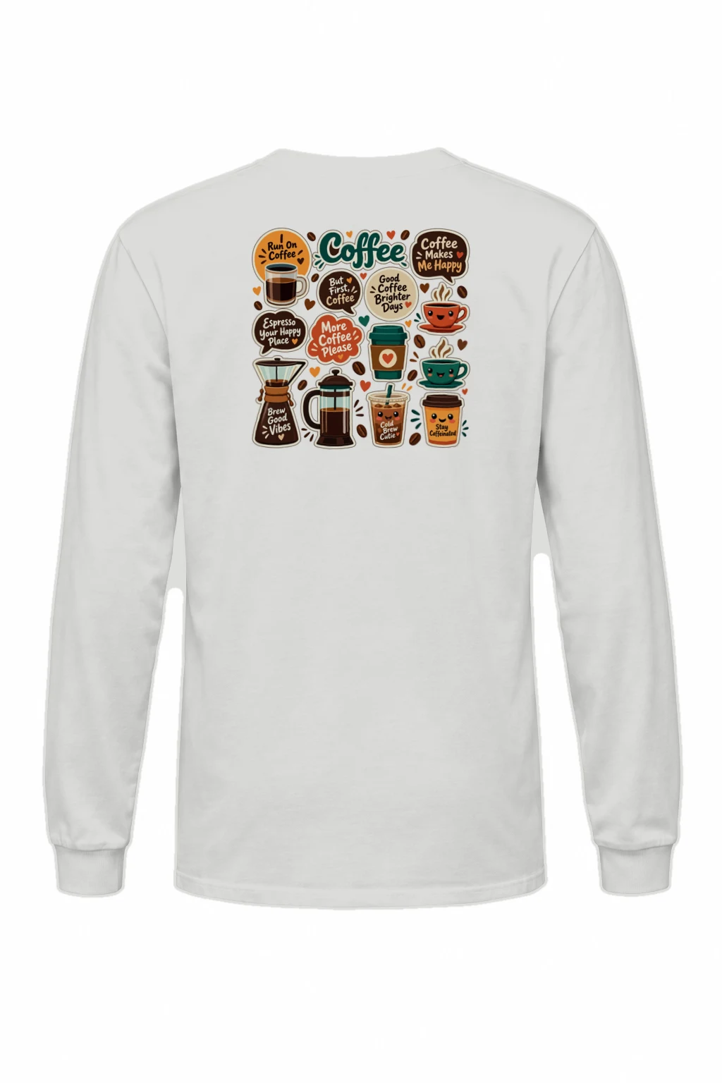 "Run On Coffee" Unisex Longsleeve T-shirt | Gildan 2400