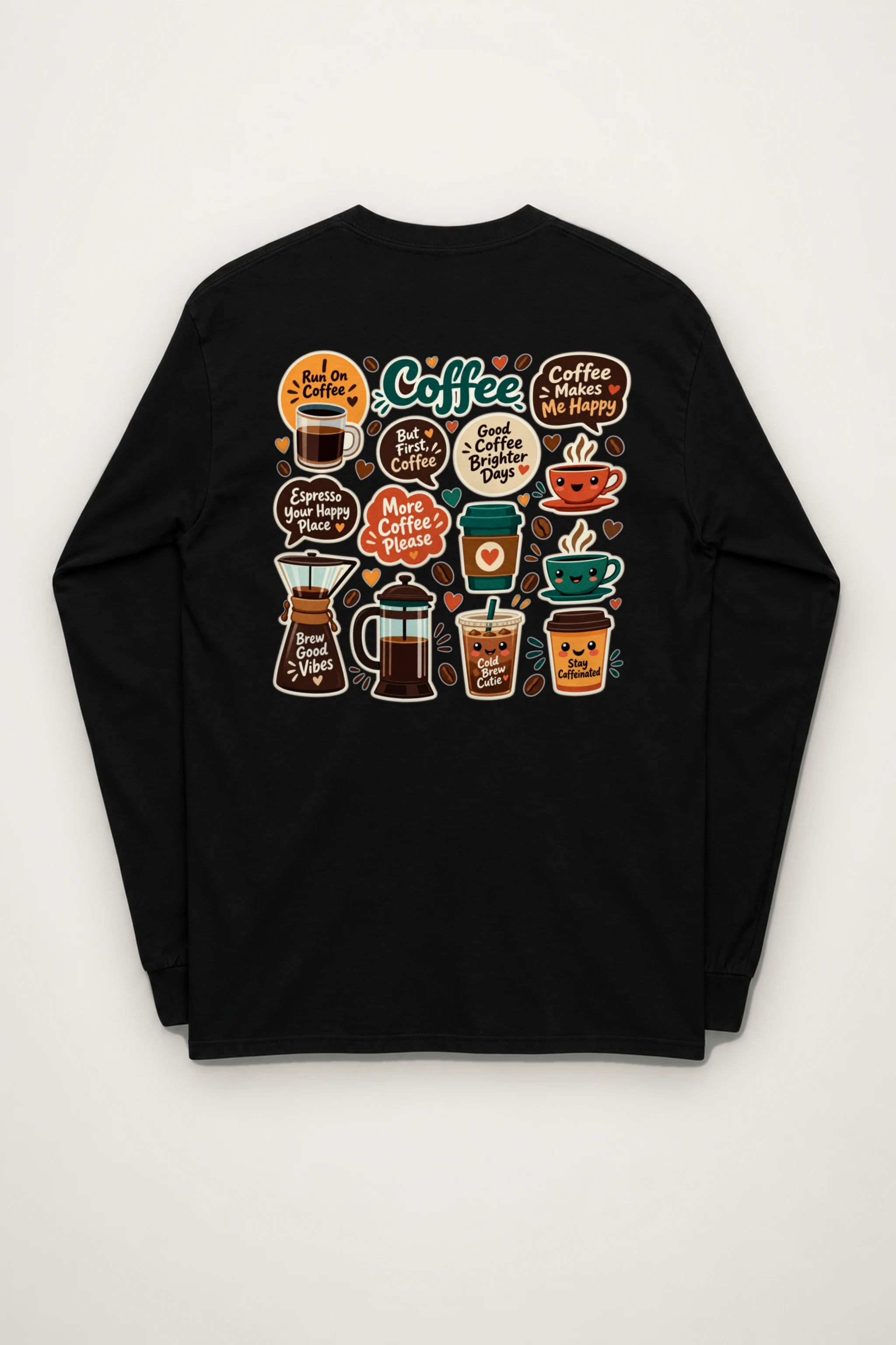 "Run On Coffee" Unisex Longsleeve T-shirt