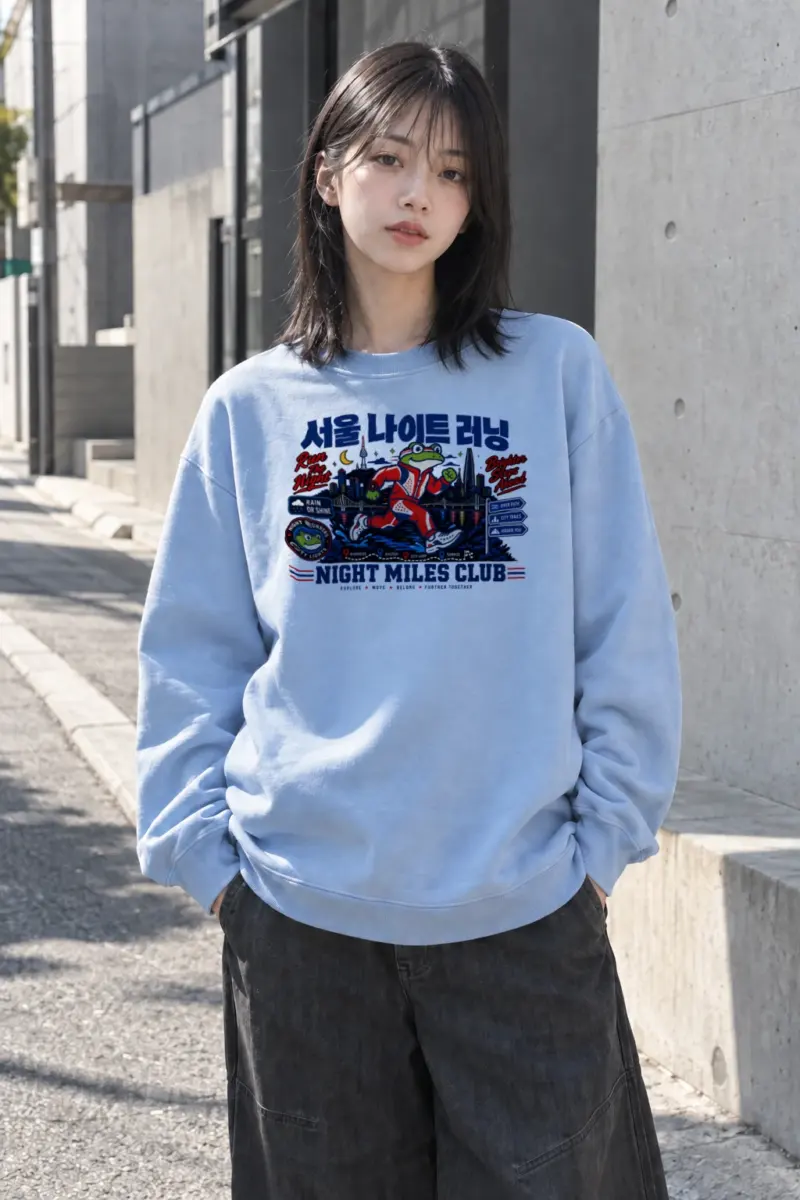 "Run The Night" Heavy Blend Unisex Crewneck Sweatshirt | Gildan 18000
