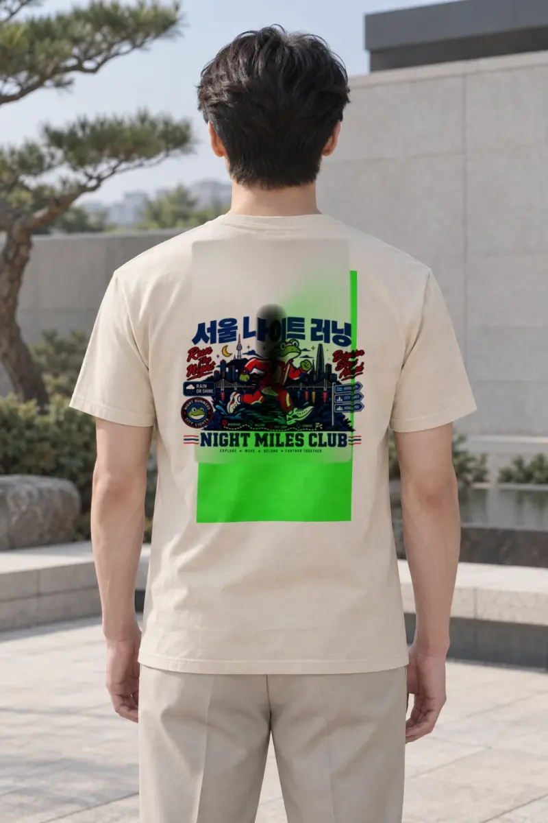 "Run The Night" Heavyweight Unisex Crewneck T-shirt | Gildan 5000