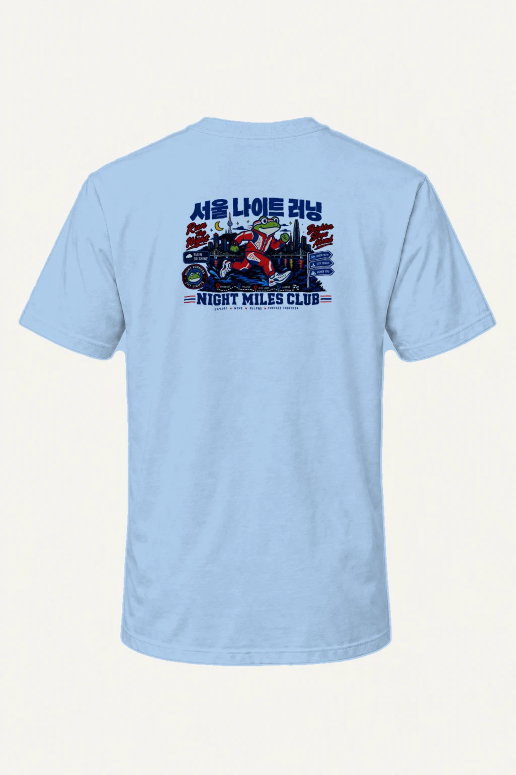 "Run The Night" Heavyweight Unisex Crewneck T-shirt | Gildan 5000