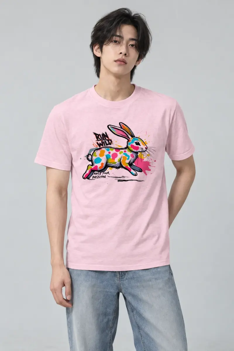 "Run Wild" Heavyweight Unisex Crewneck T-shirt | Gildan 5000
