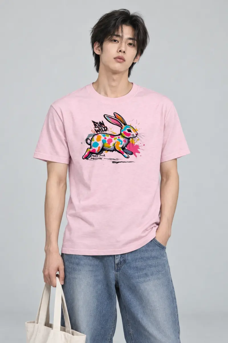 "Run Wild" Heavyweight Unisex Crewneck T-shirt