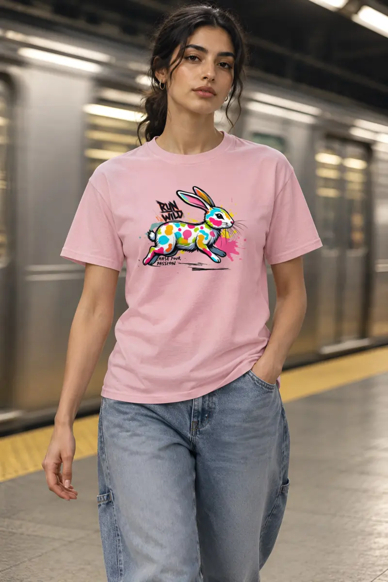 "Run Wild" Heavyweight Unisex Crewneck T-shirt