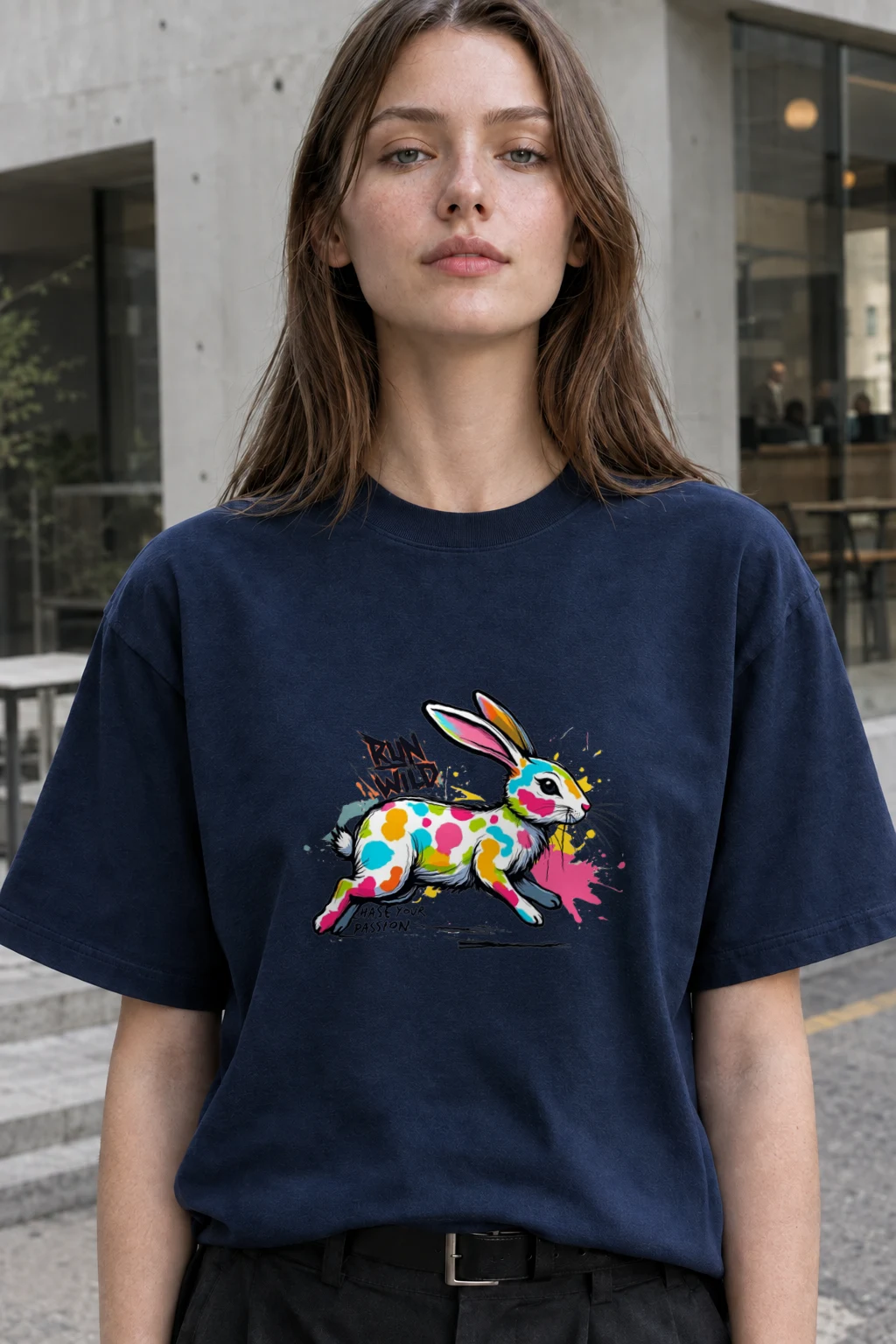 "Run Wild" Heavyweight Unisex Crewneck T-shirt | Gildan 5000