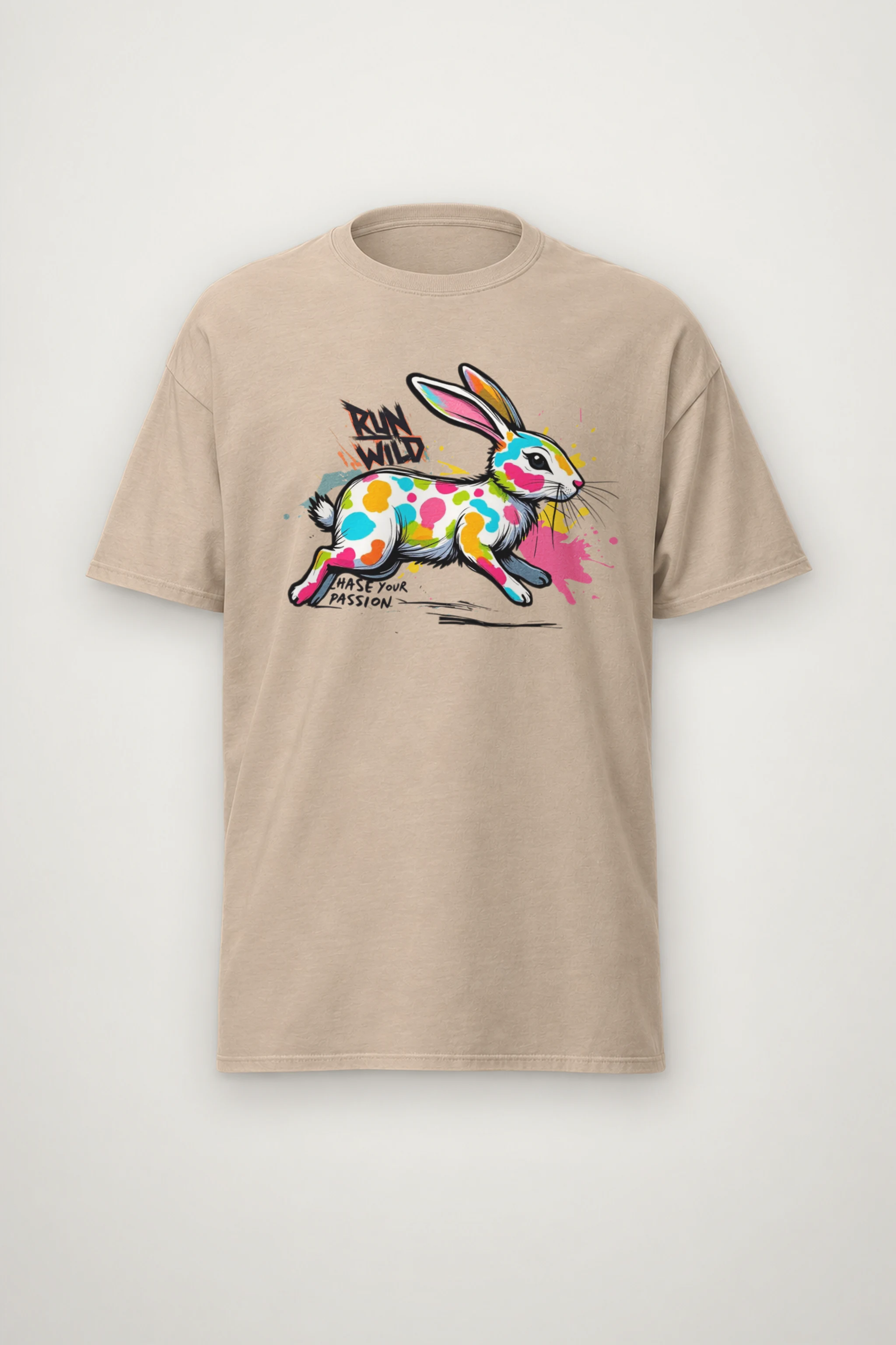 "Run Wild" Heavyweight Unisex Crewneck T-shirt