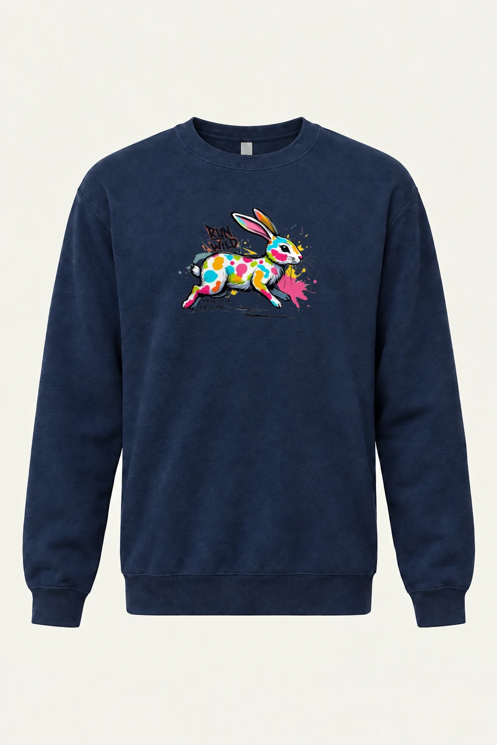 "Run Wild Rabbit" Heavy Blend Unisex Crewneck Sweatshirt | Gildan 18000