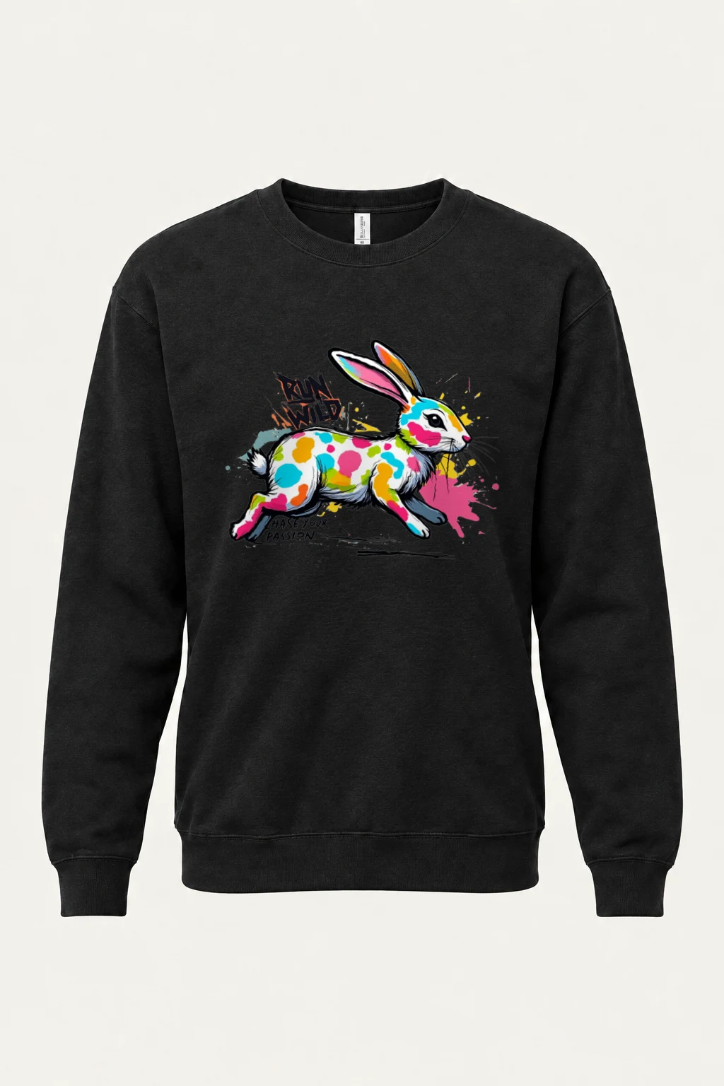 "Run Wild Rabbit" Heavy Blend Unisex Crewneck Sweatshirt | Gildan 18000