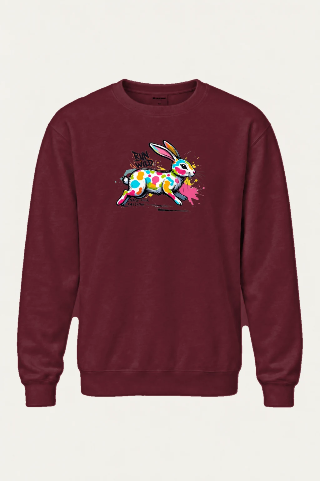 "Run Wild Rabbit" Heavy Blend Unisex Crewneck Sweatshirt | Gildan 18000