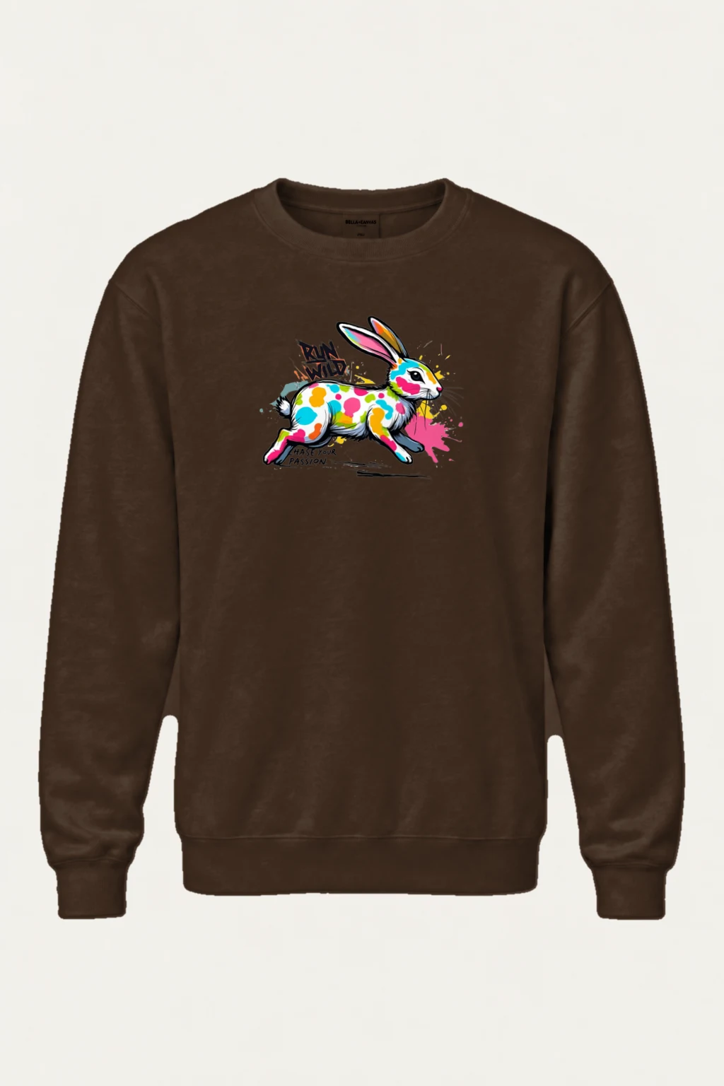 "Run Wild Rabbit" Heavy Blend Unisex Crewneck Sweatshirt | Gildan 18000