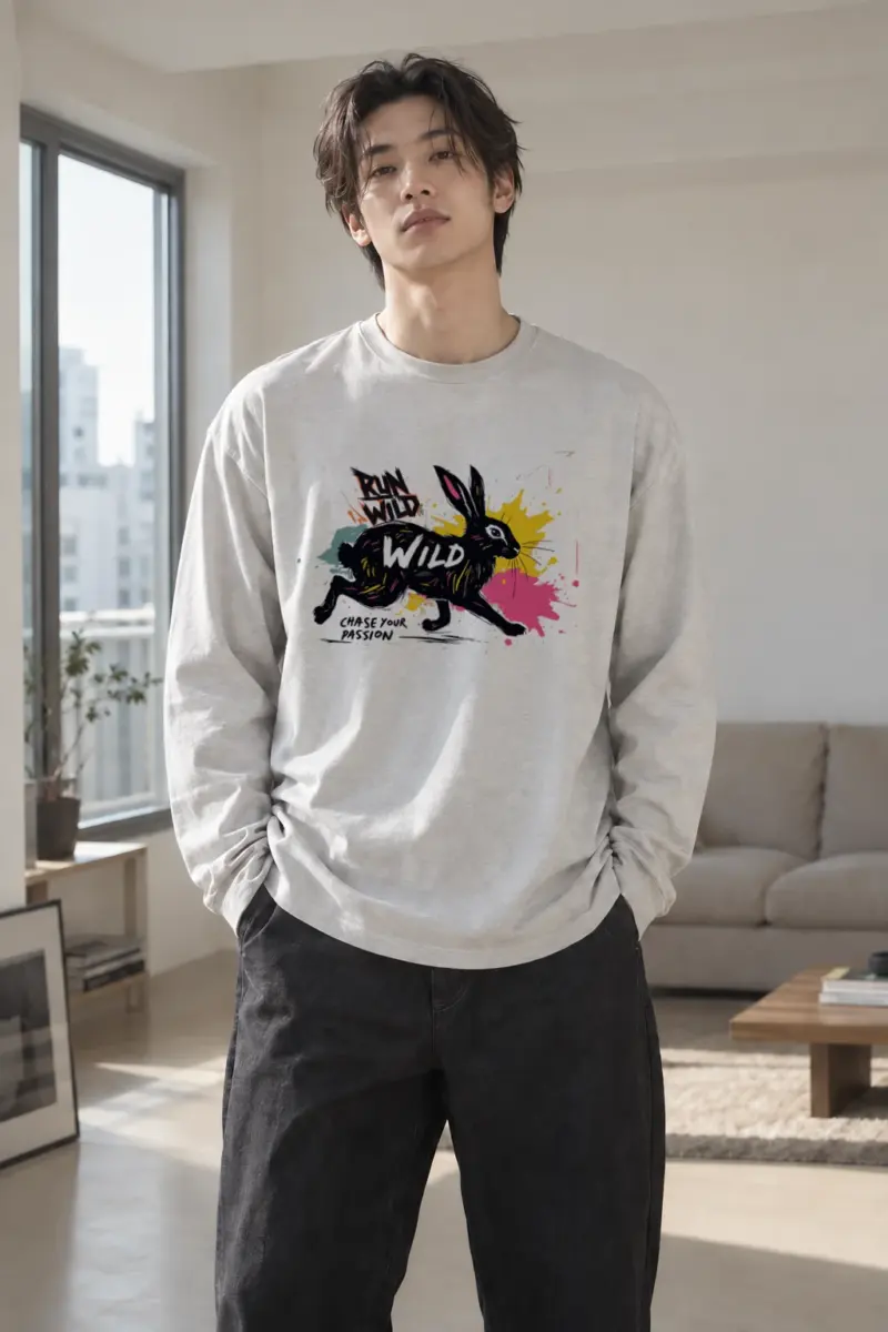 “Run Wild” Unisex Longsleeve T-shirt | Gildan 2400
