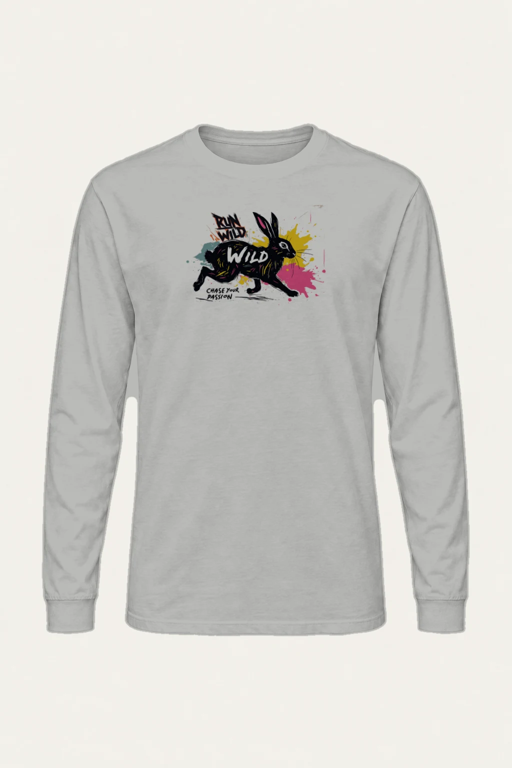 "Run Wild" Unisex Longsleeve T-shirt | Gildan 2400