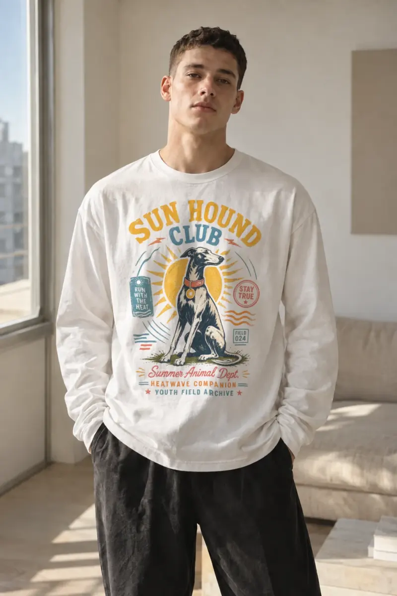 "Run With The Heat" Unisex Longsleeve T-shirt | Gildan 2400