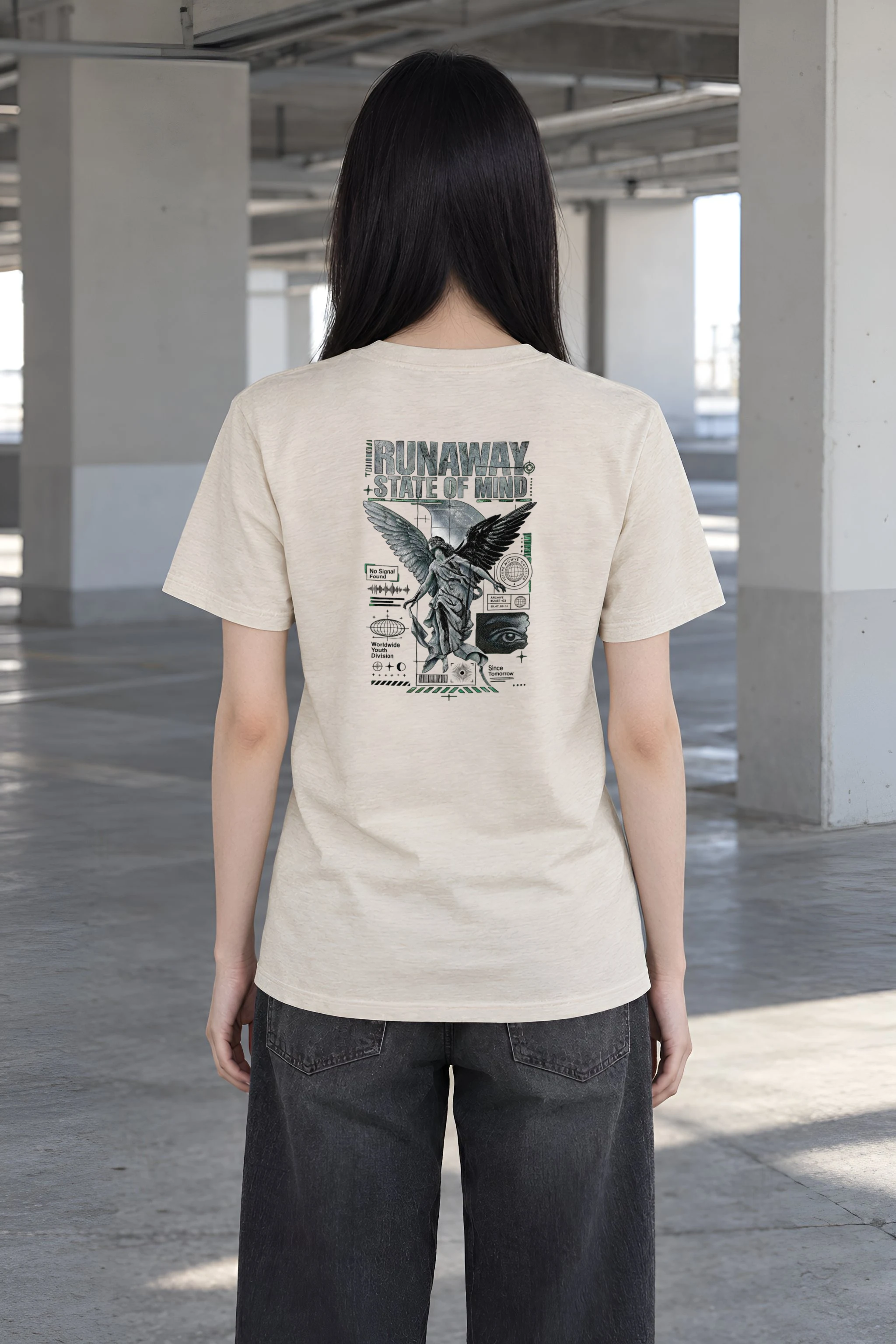 "Runaway State" Heavyweight Unisex Crewneck T-shirt