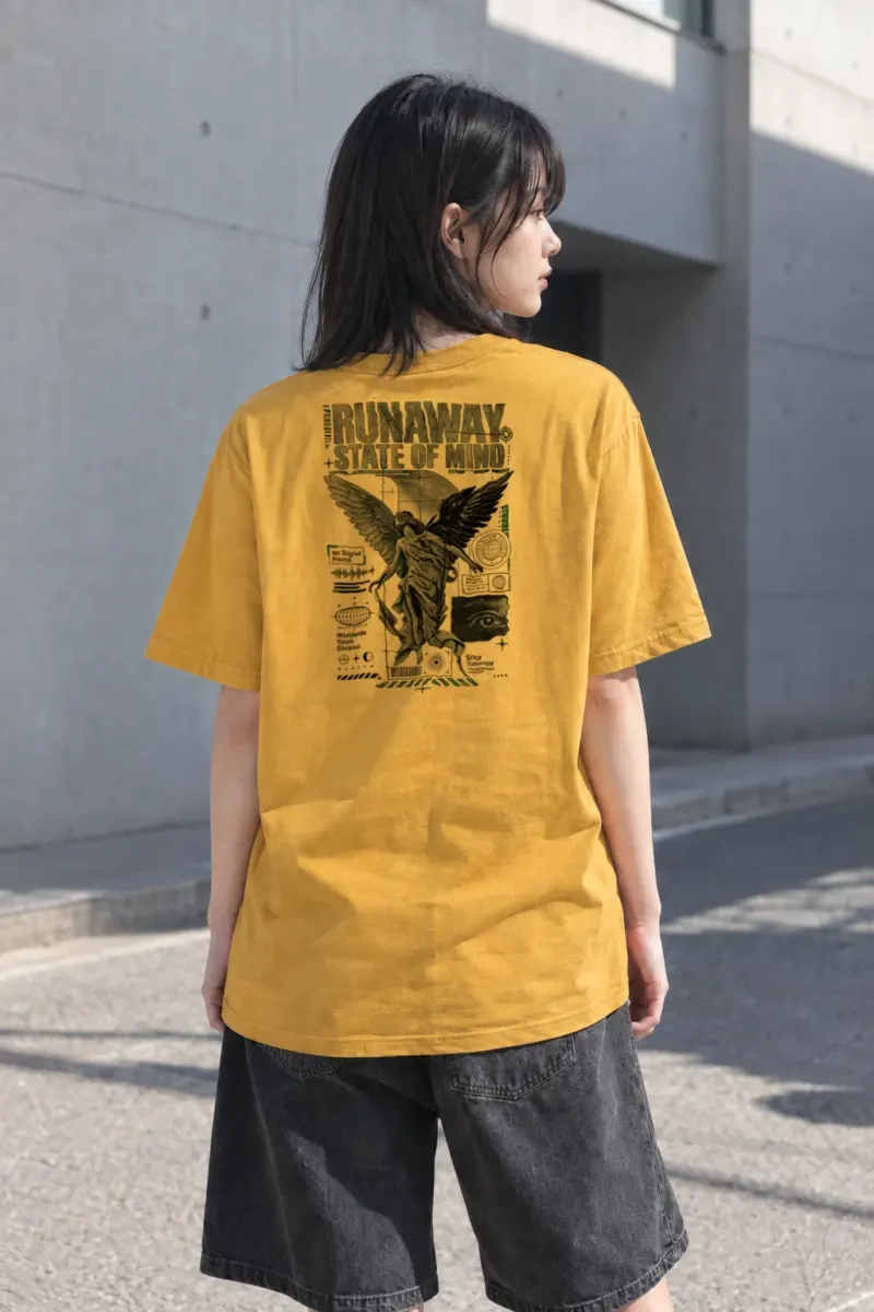 "Runaway State" Heavyweight Unisex Crewneck T-shirt | Gildan 5000