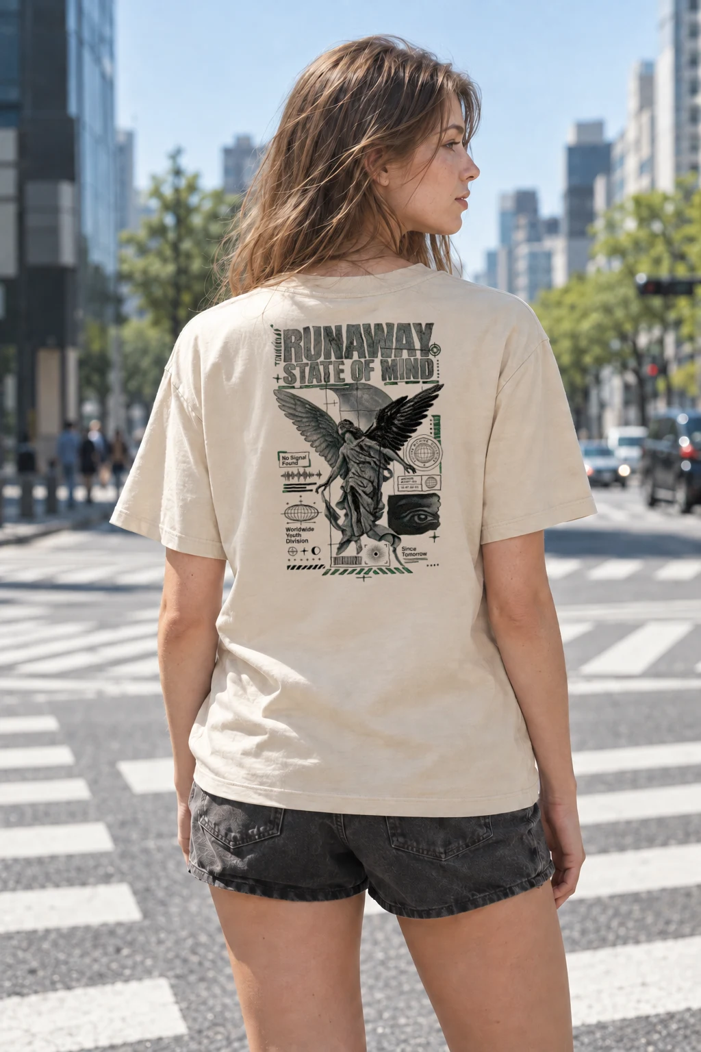 "Runaway State" Heavyweight Unisex Crewneck T-shirt | Gildan 5000