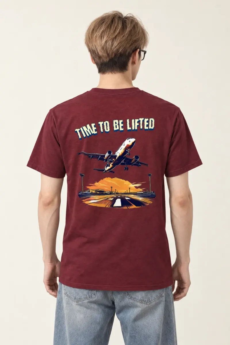 "Runway Departure" Heavyweight Unisex Crewneck T-shirt