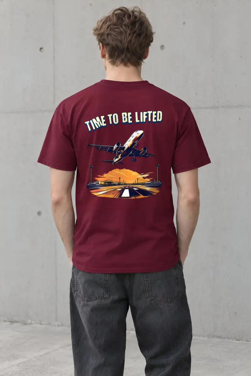 "Runway Departure" Heavyweight Unisex Crewneck T-shirt