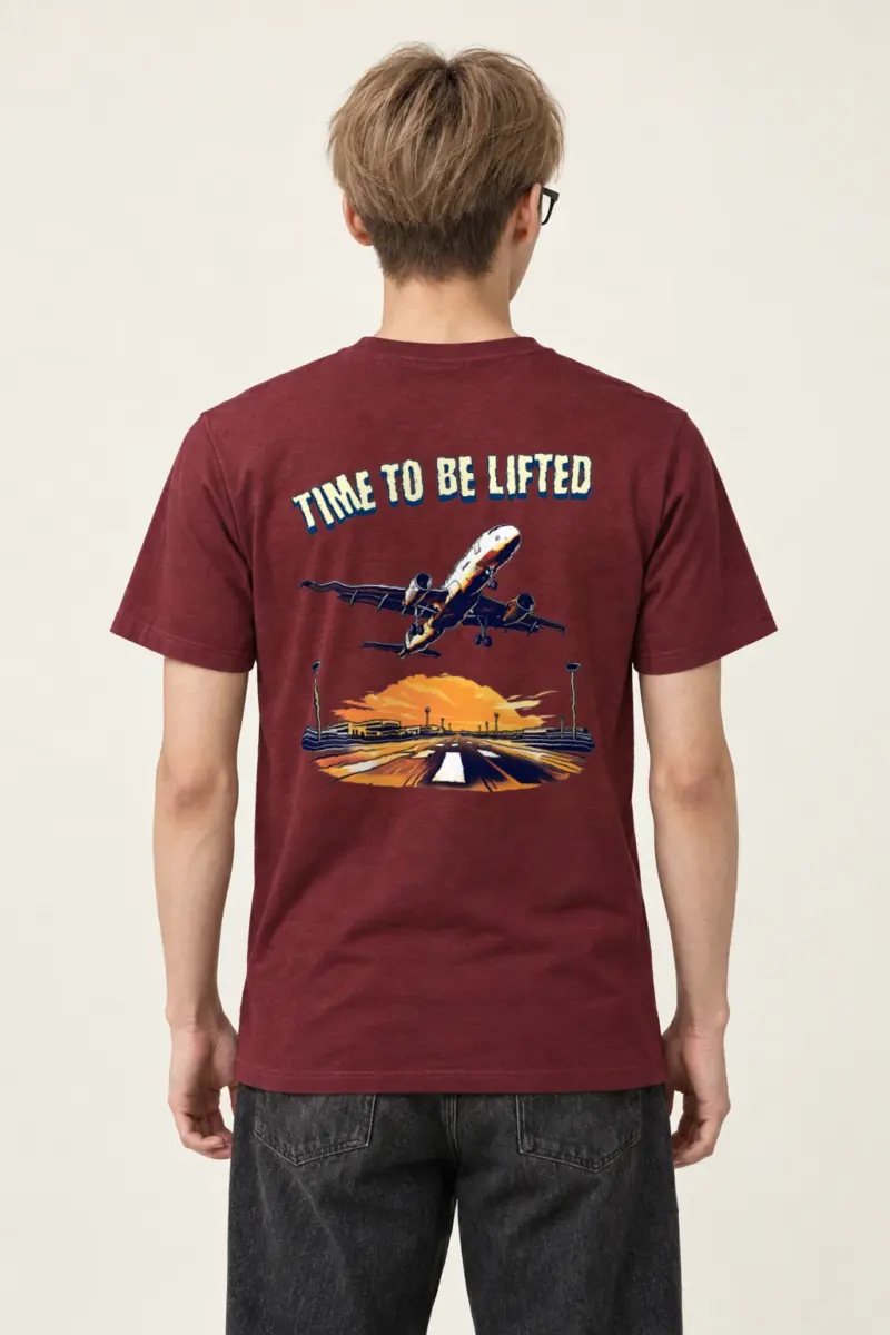 "Runway Departure" Heavyweight Unisex Crewneck T-shirt